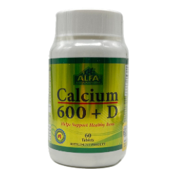 قرص کلسیم 600 و ویتامین د آلفا Alfa Calcium + Vitamin D